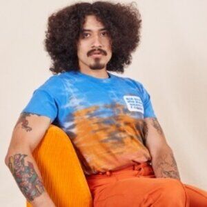 Big Bud Press tie dye t-shirt, Ocean Sunset, size XXS, unisex